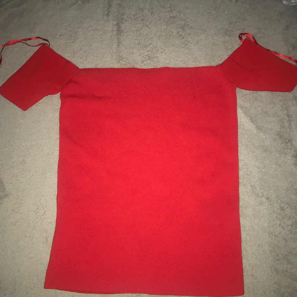 Red off the shoulder